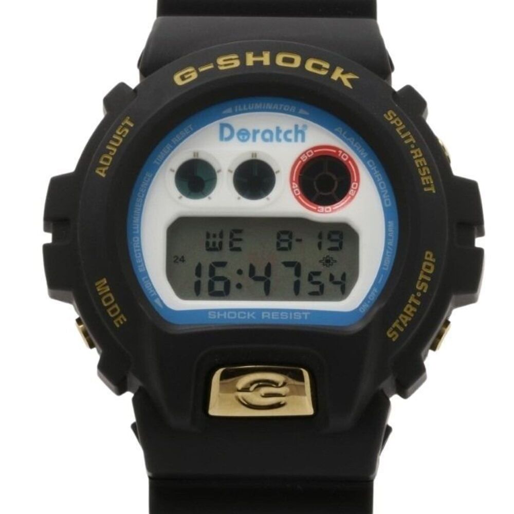 CASIO G-SHOCK Doratch Doraemon Collaboration Watch DW-6900 White Black Resin ...